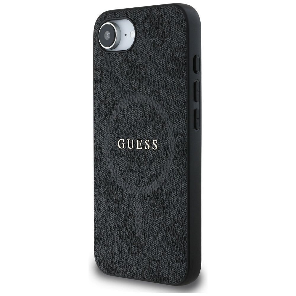 GUESS case for IPHONE 16e (SE 4 2025) compatible with MagSafe GUHMPSE4G4GFRK (PU 4G Ring Classic Logo) black