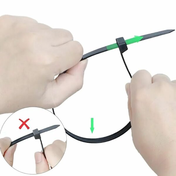 Cable ties 4,8 x 200 mm 100 pieces RC-K-1296 black