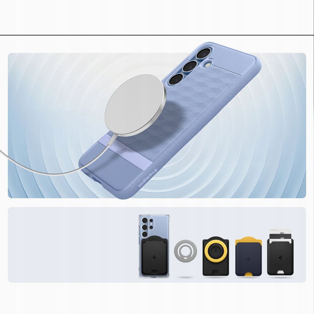 SPIGEN case PARALLAX MAG compatible with MagSafe for SAMSUNG S25 purple ish