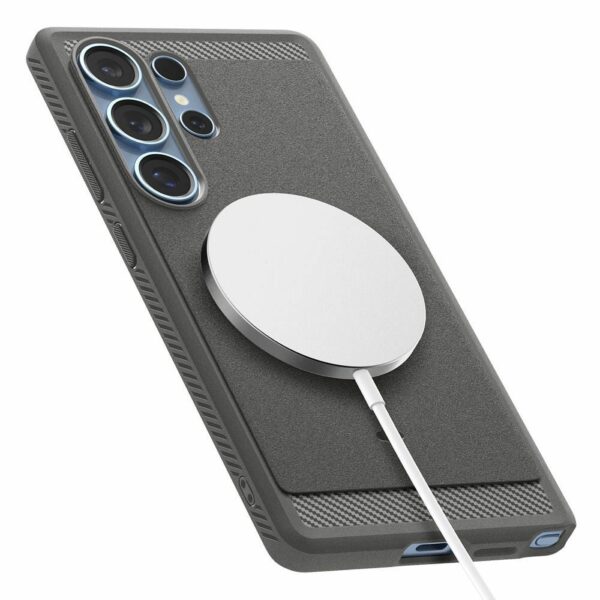 SPIGEN case RUGGED ARMOR MAG compatible with MagSafe for SAMSUNG S25 Ultra marble grey