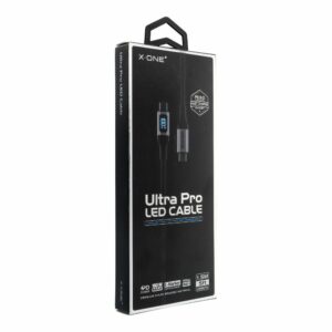 X-ONE Ultra Pro LED data cable - type C to C - black 5A max 100W