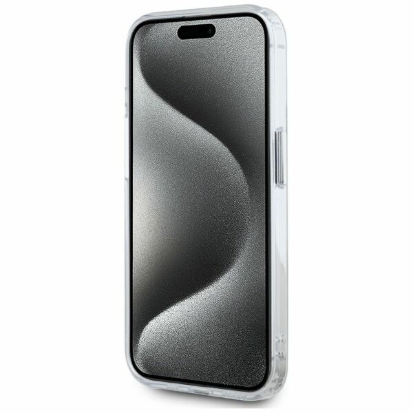 KARL LAGERFELD case for IPHONE 15 Pro Max compatible with MagSafe KLHMP15XHLSKIH (IML Metal K Head) white
