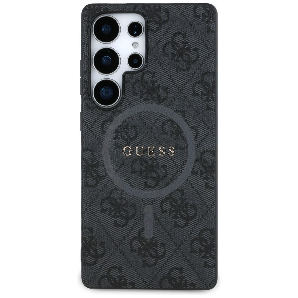Θήκη Κινητού GUESS SAMSUNG S25 Ultra Μαύρη με Λογότυπο & Δαχτυλίδι
