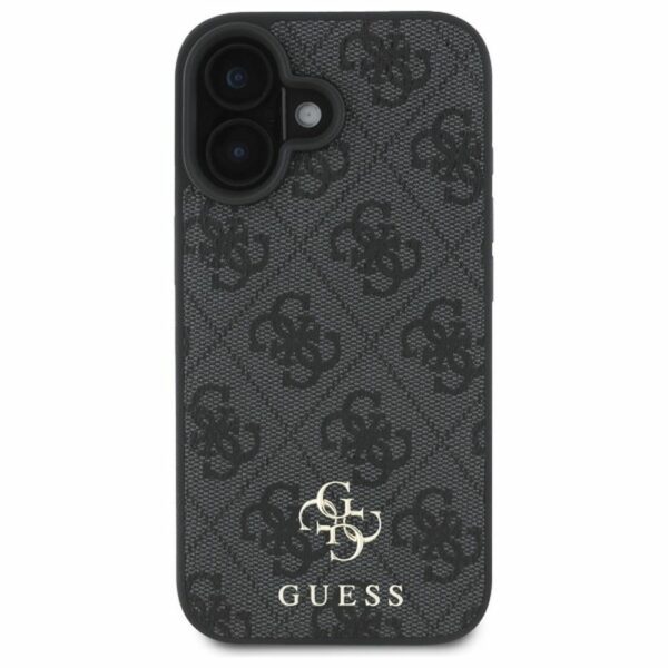 GUESS case for IPHONE 16 comaptible with MagSafe GUHMP16SP4SM4MK (PU 4G Small and Classic) black