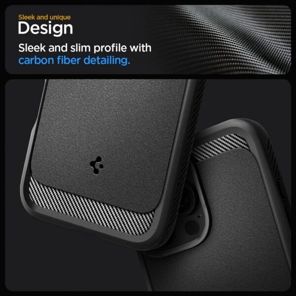 SPIGEN case RUGGED ARMOR MAG compatible with MagSafe for IPHONE 16 Pro matte black
