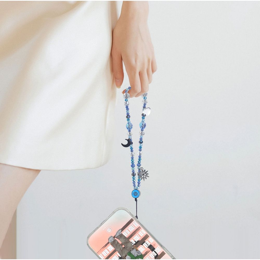ZUCK BEAR wrist strap FREDA BEADED blue