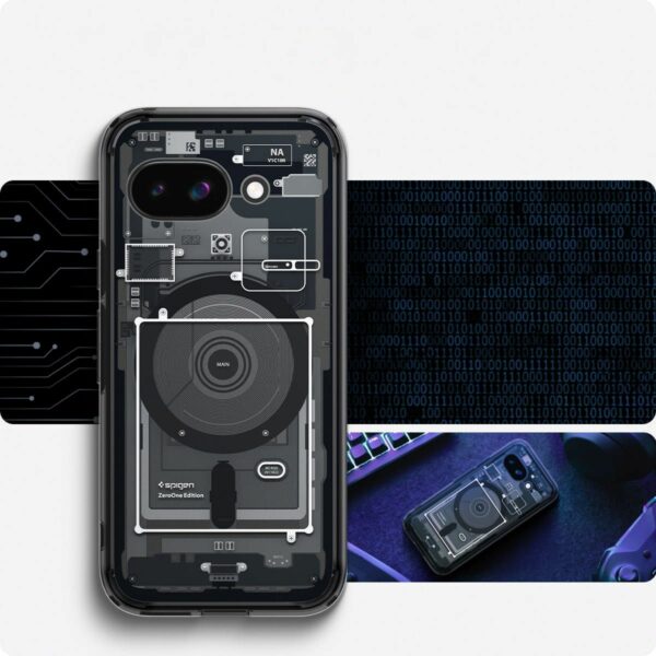 SPIGEN case ULTRA HYBRID MAG compatible with MagSafe for GOOGLE PIXEL 9A zero one black