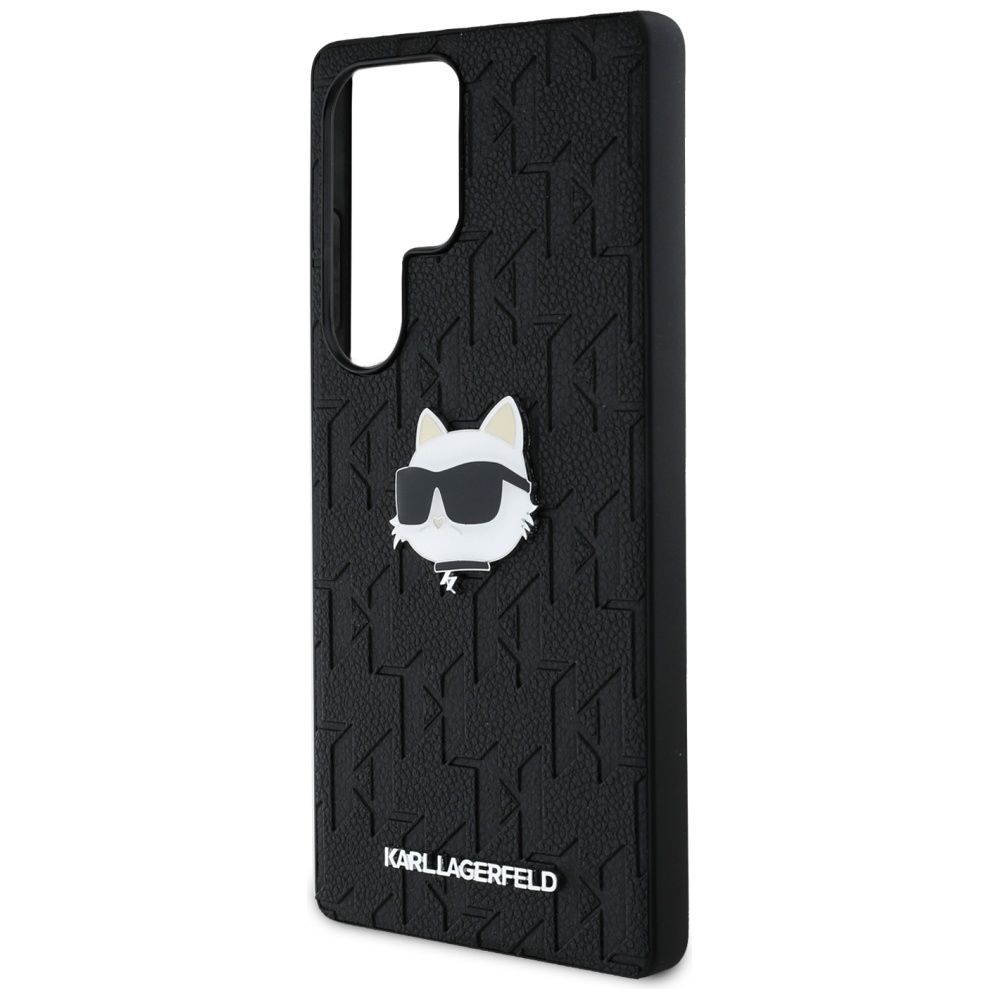 KARL LAGERFELD case for SAMSUNG S25 Ultra KLHCS25LPGKLCHPK (PU Monogram Choupette Head Pin) black