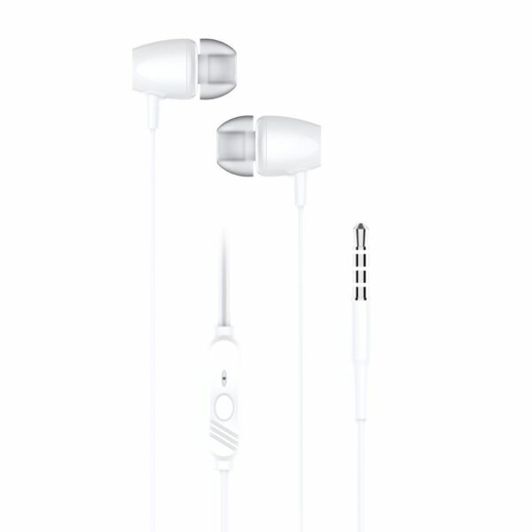 Ακουστικά Ψείρες BLUE STAR PA-E67 Λευκά με Μικρόφωνο & Jack 3.5mm