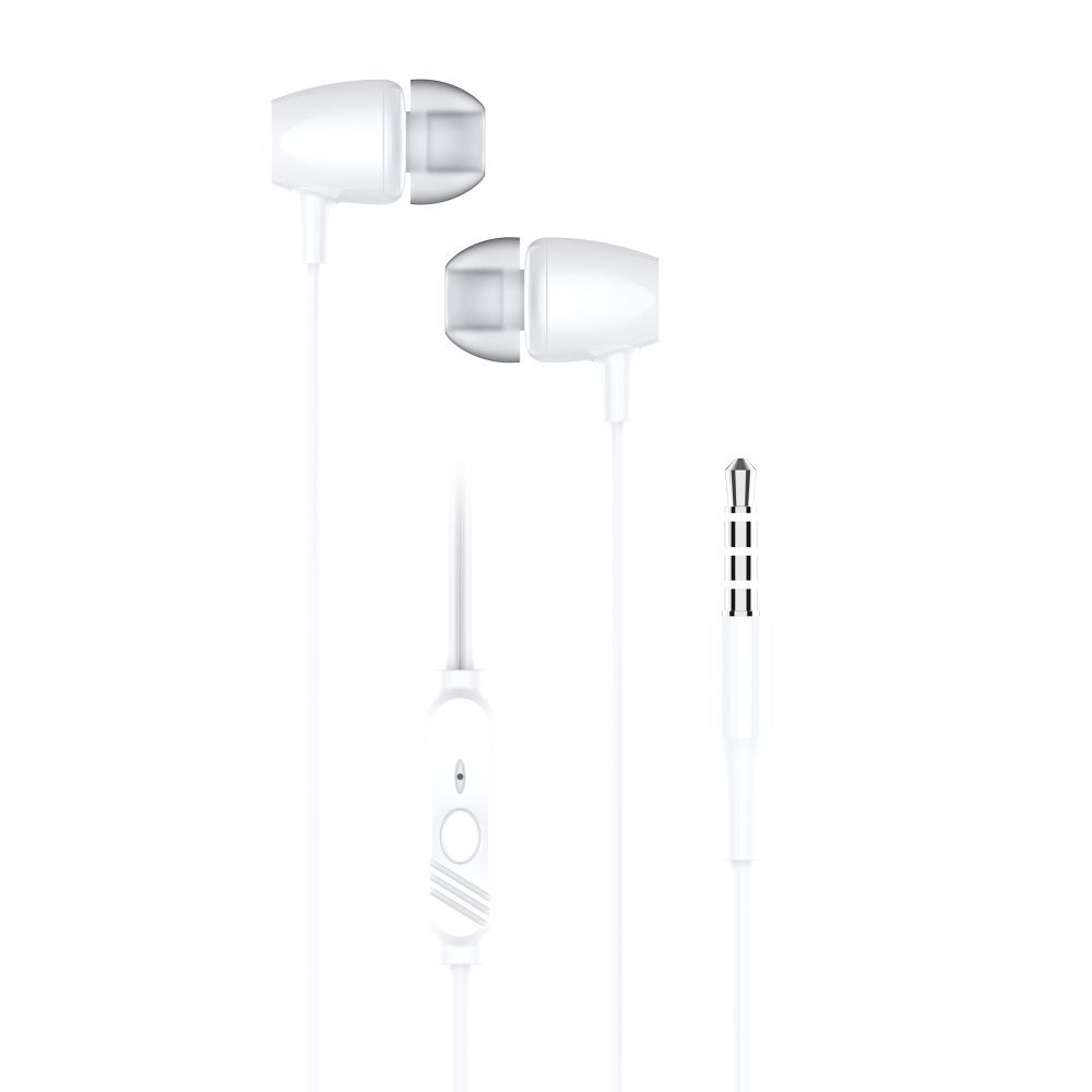 Ακουστικά Ψείρες BLUE STAR PA-E67 Λευκά με Μικρόφωνο & Jack 3.5mm