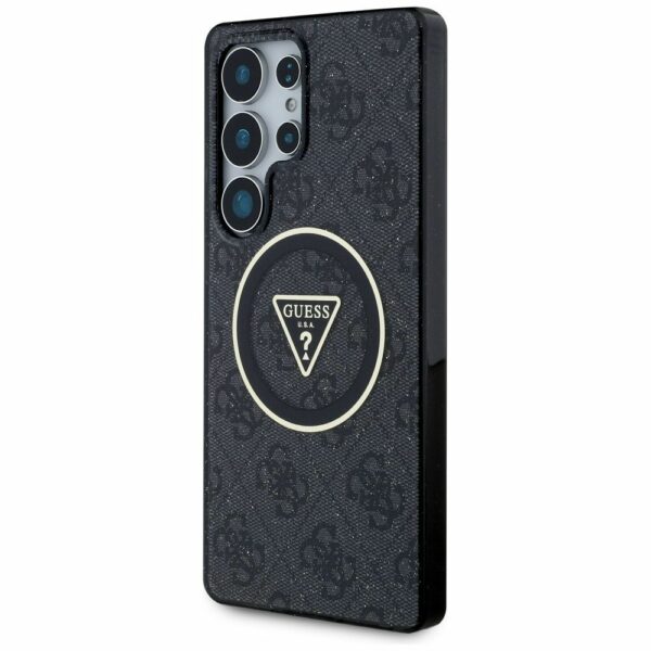 Θήκη Κινητού GUESS Samsung S25 Ultra Μαύρη Glitter Magnetic IML