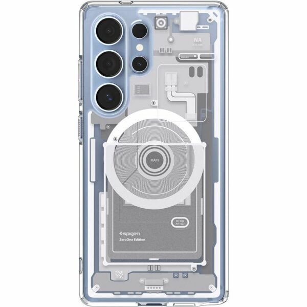 SPIGEN case ULTRA HYBRID MAG compatible with MagSafe for S25 Ultra zero one white