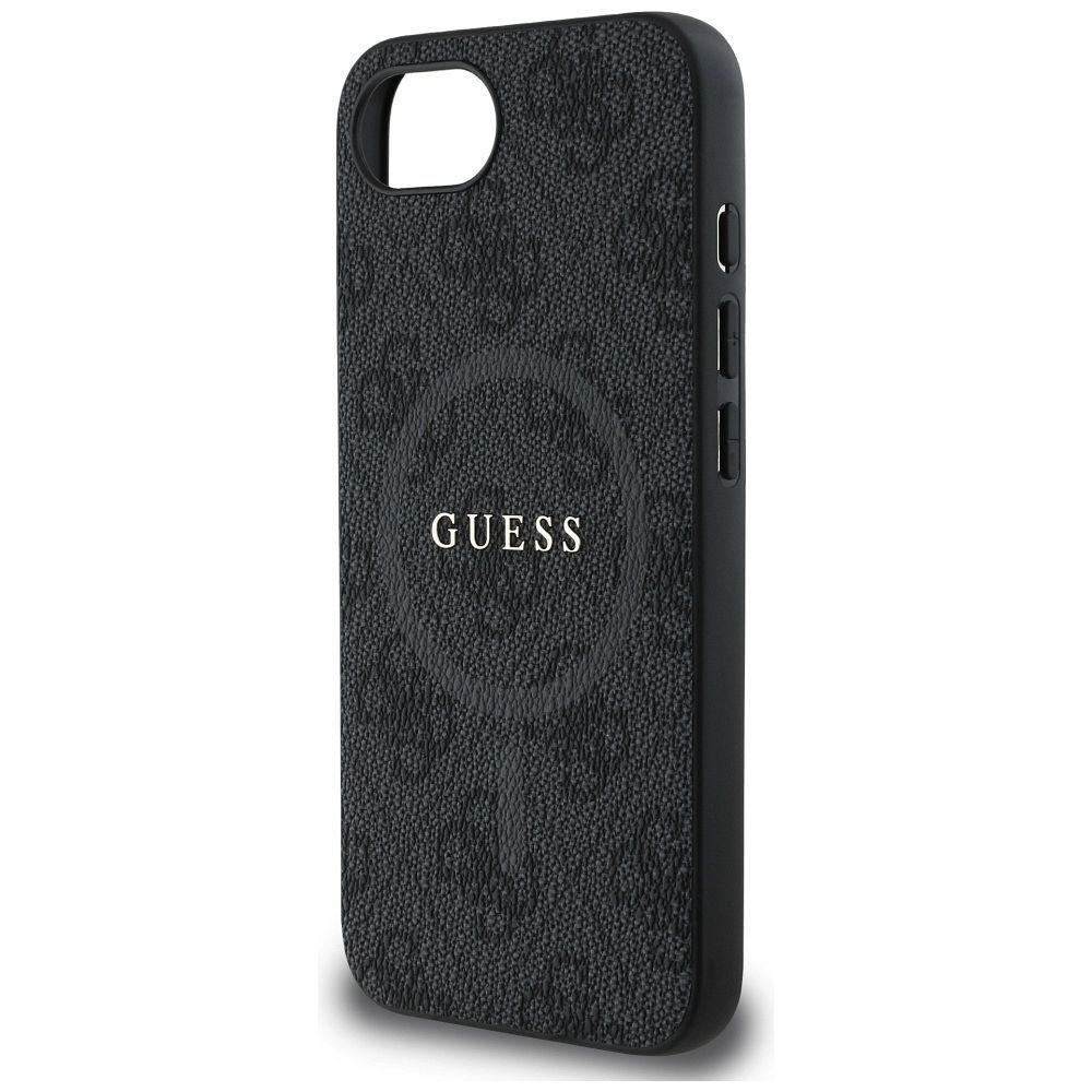 GUESS case for IPHONE 16e (SE 4 2025) compatible with MagSafe GUHMPSE4G4GFRK (PU 4G Ring Classic Logo) black