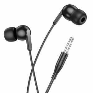 HOCO M124 Μαύρα Ενσύρματα Ακουστικά με Μικρόφωνο Jack 3.5mm