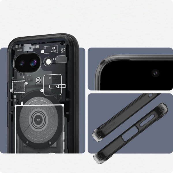 SPIGEN case ULTRA HYBRID MAG compatible with MagSafe for GOOGLE PIXEL 9A zero one black