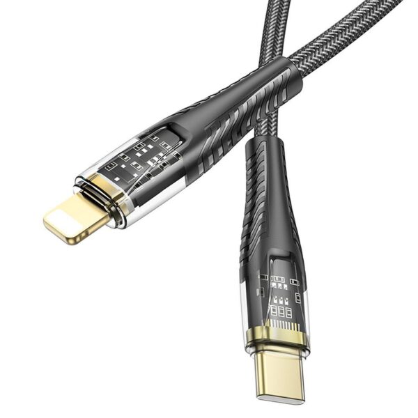 HOCO cable Type C to Lightning PD 27W U121 1,2 m black transparent