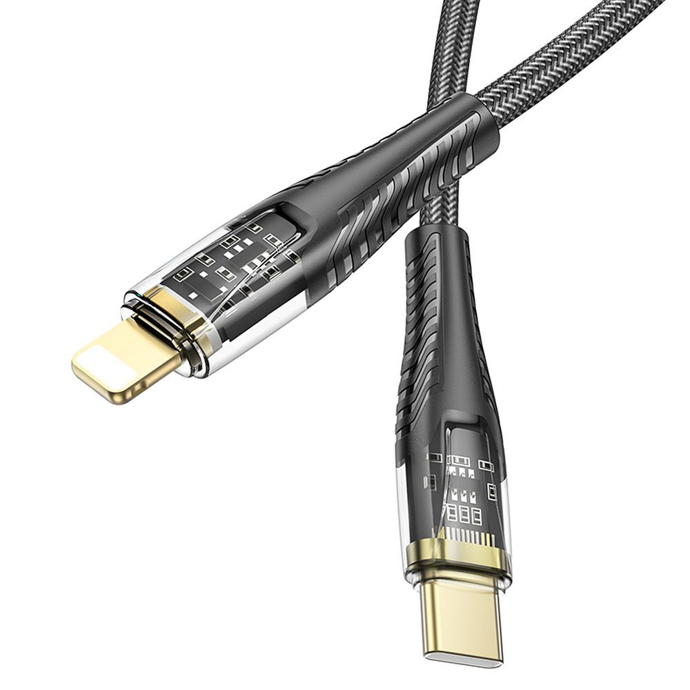 HOCO cable Type C to Lightning PD 27W U121 1,2 m black transparent