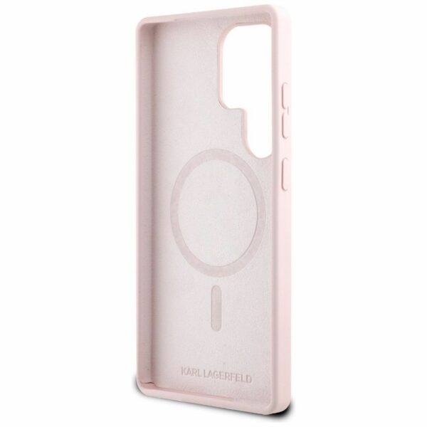 KARL LAGERFELD case for SAMSUNG S25 Ultra KLHMS25LSKCHTCP (Magnetic Silicone Double Heads) pink