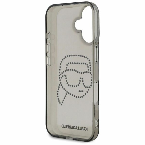 KARL LAGERFELD case for IPHONE 16 Pro KLHCP16LHKHDCELK (IML Rhinestones S K Head) black