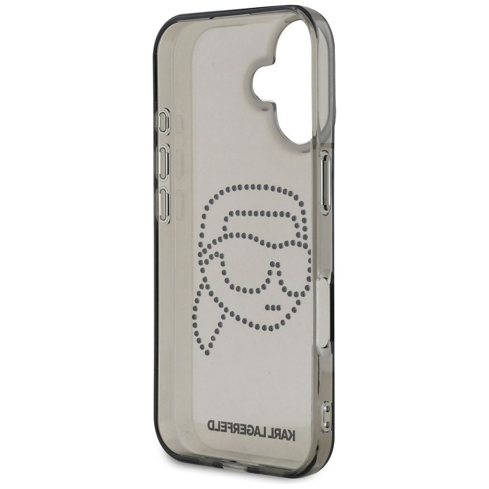 KARL LAGERFELD case for IPHONE 16 Pro KLHCP16LHKHDCELK (IML Rhinestones S K Head) black