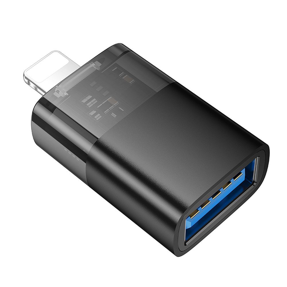 HOCO adapter OTG Lightning (male) to USB A (female) UA36 black transparent