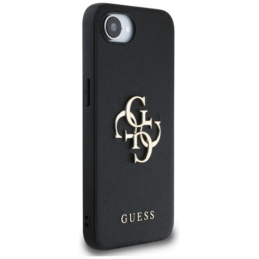 GUESS case for IPHONE 16e (SE 4 2025) GUHCPSE4PGT4MBK (PU Grained Big 4G and Classic) black