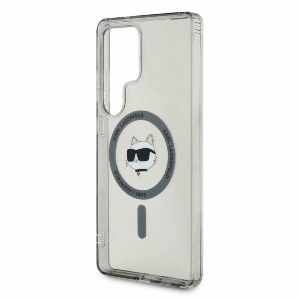 KARL LAGERFELD case for SAMSUNG S25 Ultra KLHMS25LHLSCHK (Magnetic IML Metal Choupette Head) black