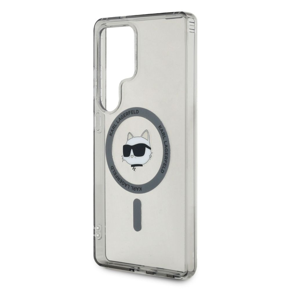 KARL LAGERFELD case for SAMSUNG S25 Ultra KLHMS25LHLSCHK (Magnetic IML Metal Choupette Head) black