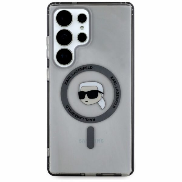 KARL LAGERFELD case for SAMSUNG S25 Ultra KLHMS25LHLSKIK (Magnetic IML Metal K. Heads) black
