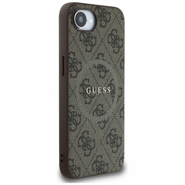 GUESS case for IPHONE 16e (SE 4 2025) compatible with MagSafe GUHMPSE4G4GFRW (PU 4G Ring Classic Logo) brown