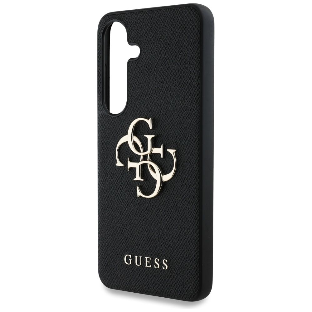Θήκη Κινητού GUESS Samsung S25 PU Grained Big 4G Logo Μαύρη