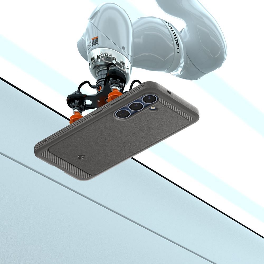 SPIGEN case RUGGED ARMOR MAG compatible with MagSafe for SAMSUNG S25 marble grey