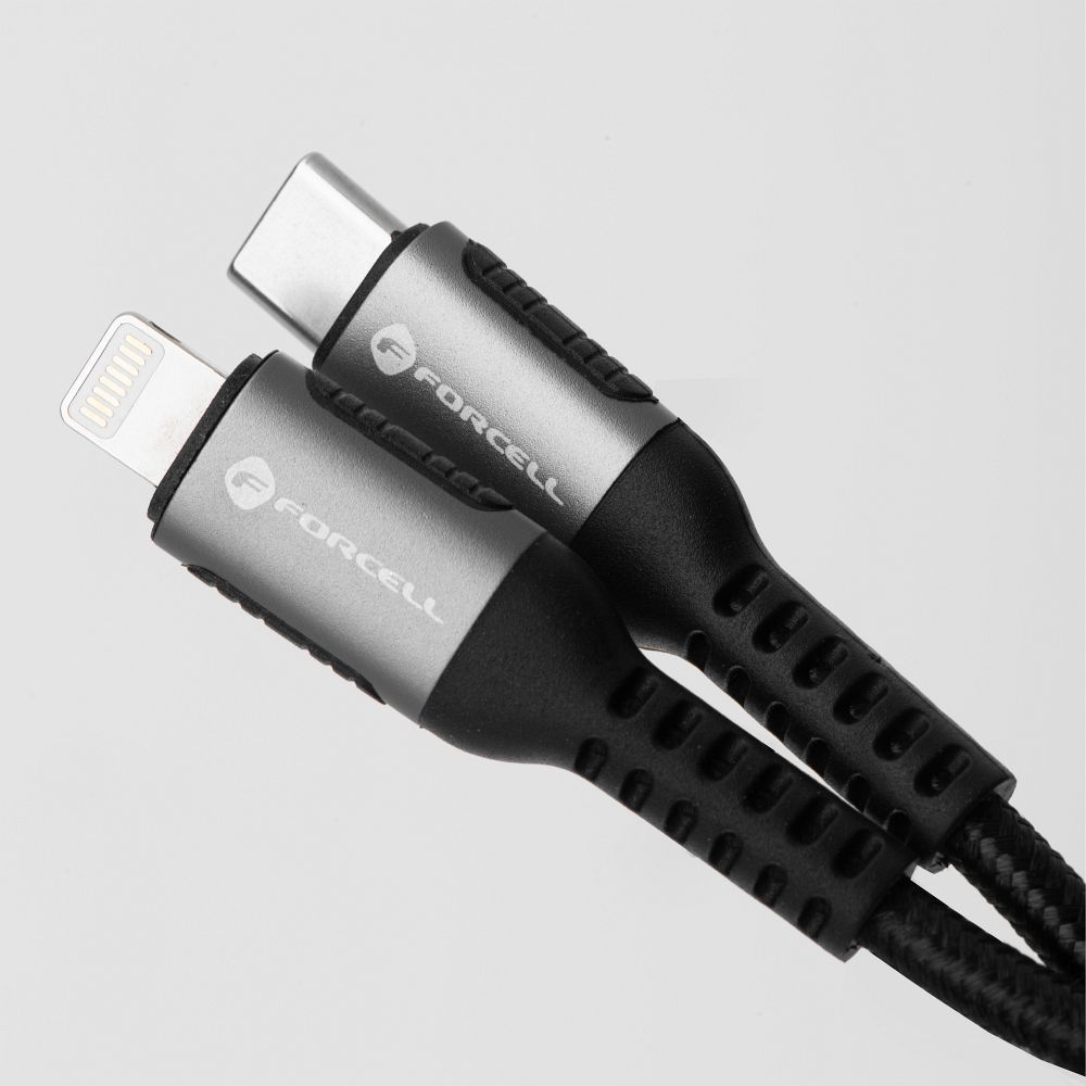 FORCELL F-ENERGY C259 cable Type C to Lightning PD 3A 27W Cafule 2 m black
