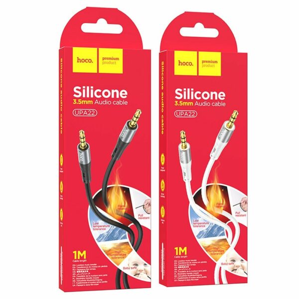 HOCO cable AUX Jack 3,5 mm (male) to Jack 3,5 mm (male) UPA22 1 m black