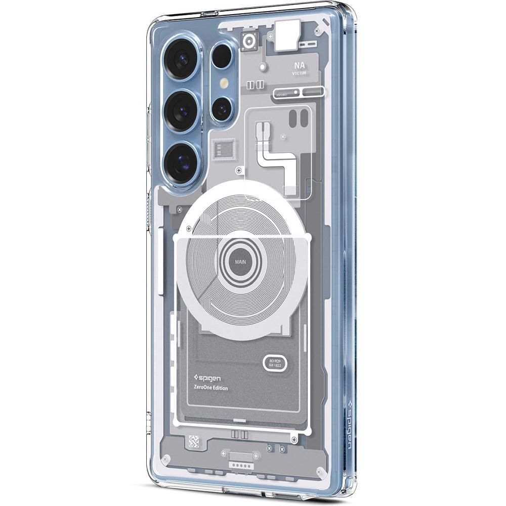SPIGEN case ULTRA HYBRID MAG compatible with MagSafe for S25 Ultra zero one white
