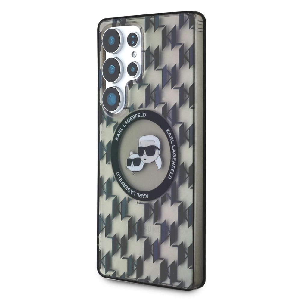 KARL LAGERFELD case for SAMSUNG S25 Ultra KLHMS25LHMCKMHK (Magnetic IML Metal Monogram KC Heads) black