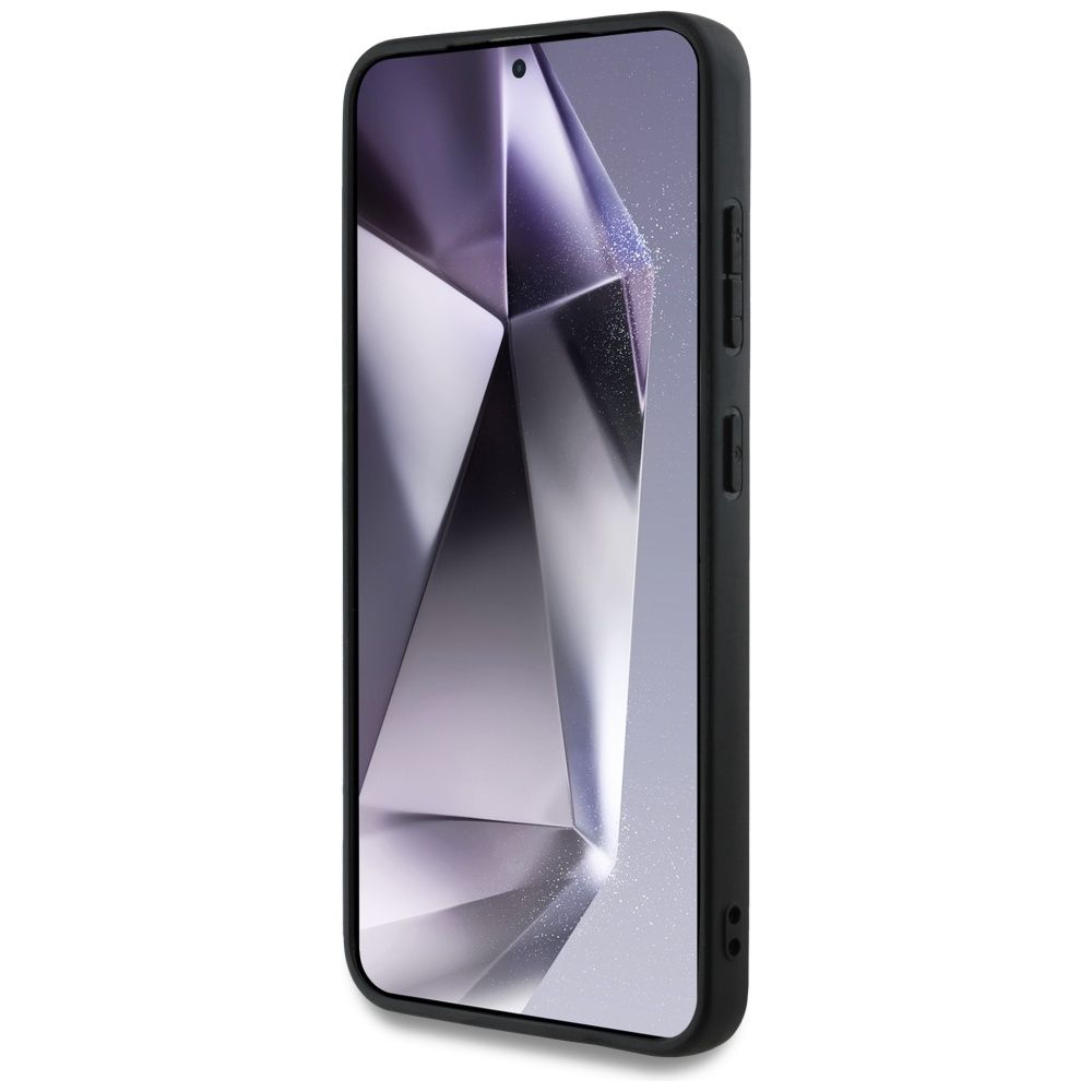 Θήκη Κινητού GUESS Samsung S25 PU Grained Big 4G Logo Μαύρη