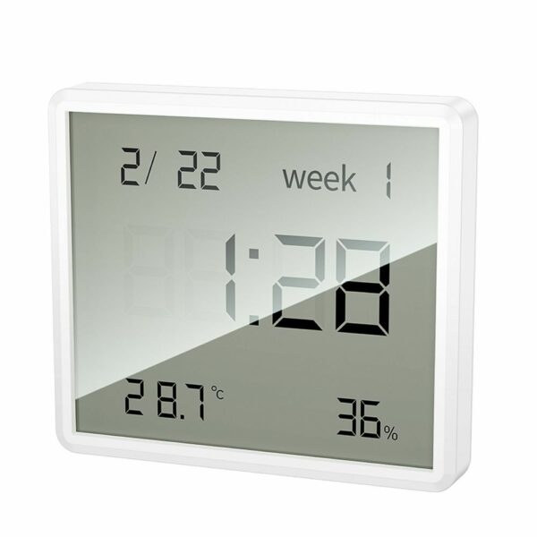 HOCO electronic clock with hygrothermometer HX41 white