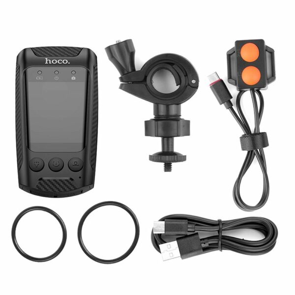 HOCO riding recorder with screen 2" 4K DV104 black