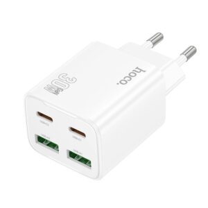 HOCO charger 2 x Type C + 2 x USB A PD QC3.0 3A 20W N56 white