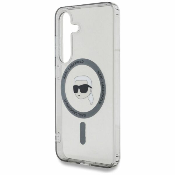 KARL LAGERFELD case for SAMSUNG S25 KLHMS25SHLSKIK (Magnetic IML Metal K. Heads) black
