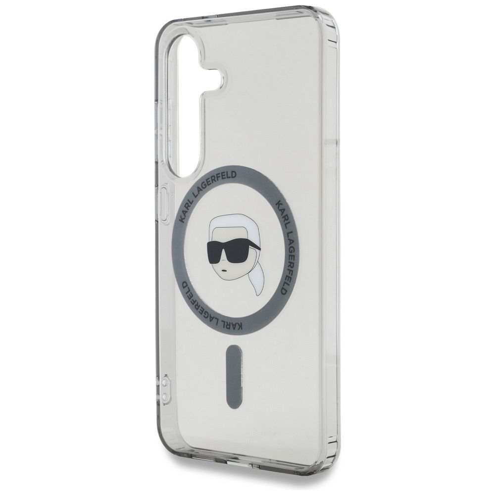 KARL LAGERFELD case for SAMSUNG S25 KLHMS25SHLSKIK (Magnetic IML Metal K. Heads) black