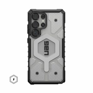 UAG Urban Armor Gear case PATHFINDER CLEAR MAGNET with built-in magnet for SAMSUNG S25 Ultra 5G ice/silver