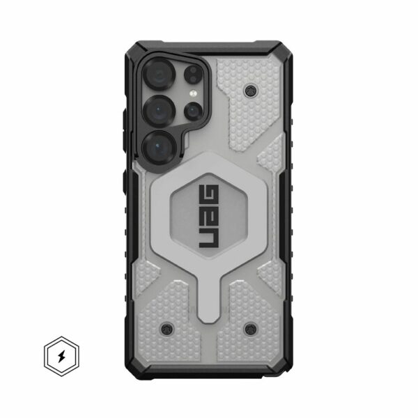 Θήκη UAG Pathfinder Clear Magnet Ice/Silver για Samsung S25 Ultra 5G με Ενσωματωμένο Μαγνήτη