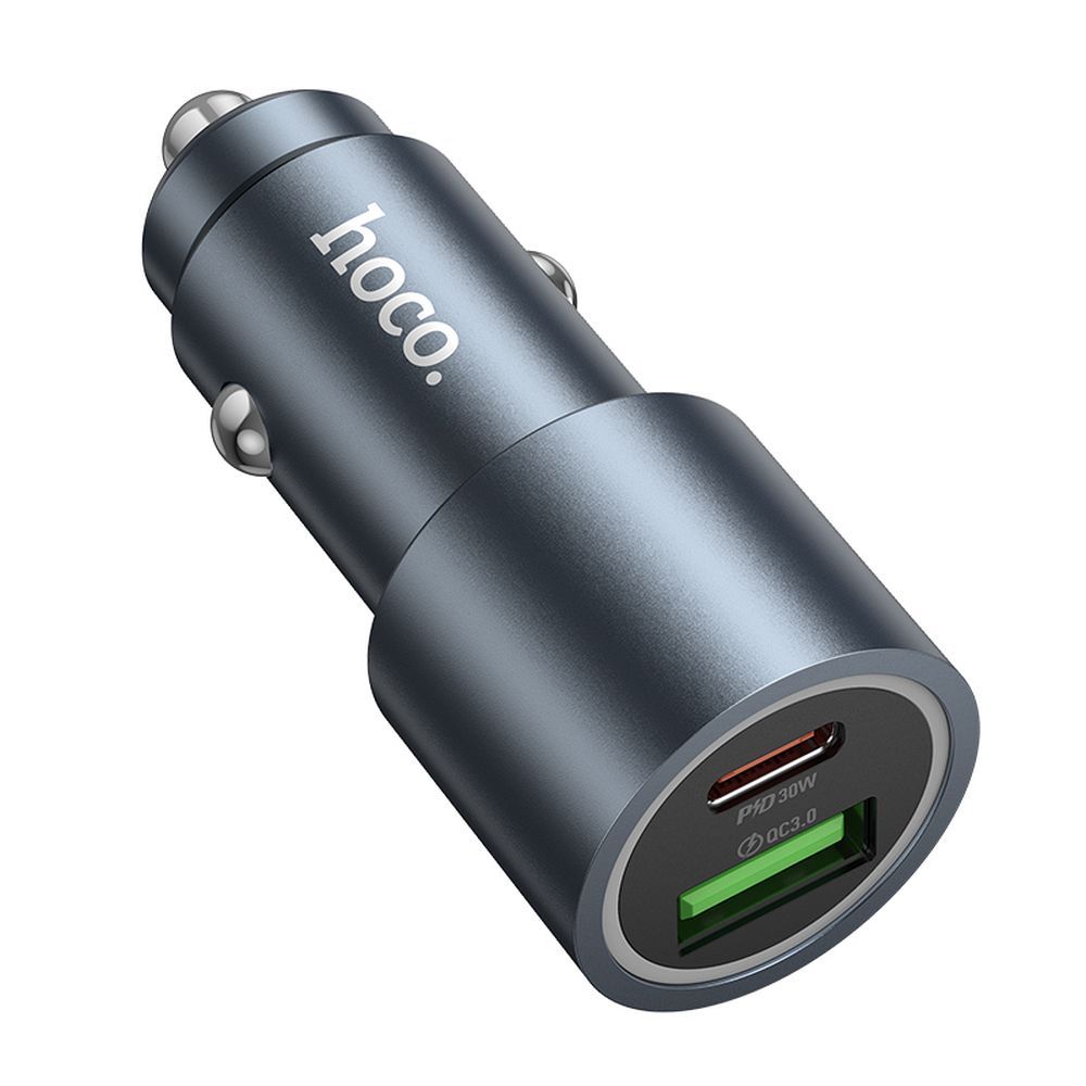 HOCO car charger USB A + Type C PD QC3.0 48W Z60 black