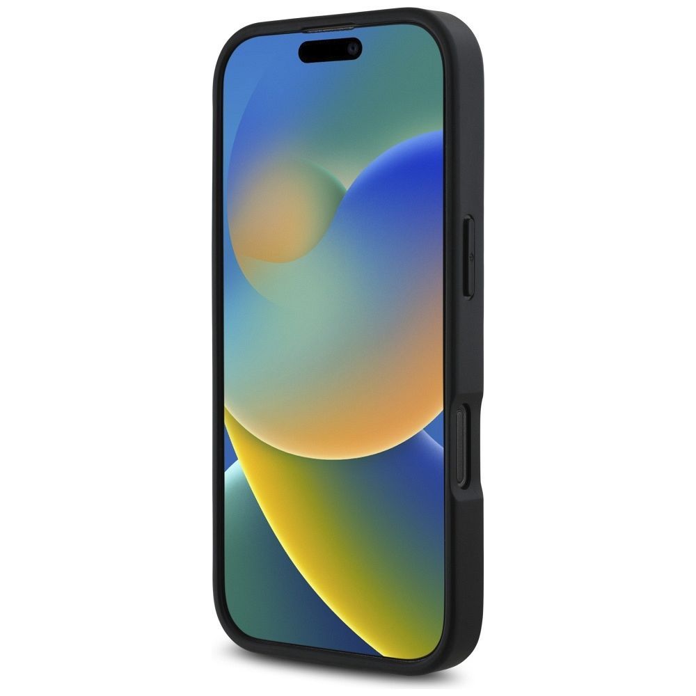 KARL LAGERFELD case for IPHONE 16 Pro Max KLHCP16XPGPVKSK (Grained PU Cardslot Metal Signature) black