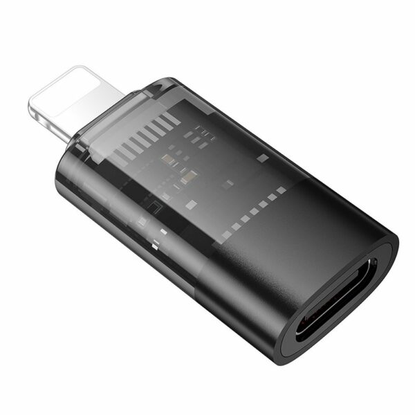 Αντάπτορας HOCO UA36A OTG Lightning σε Type C - Διαφανές Μαύρο