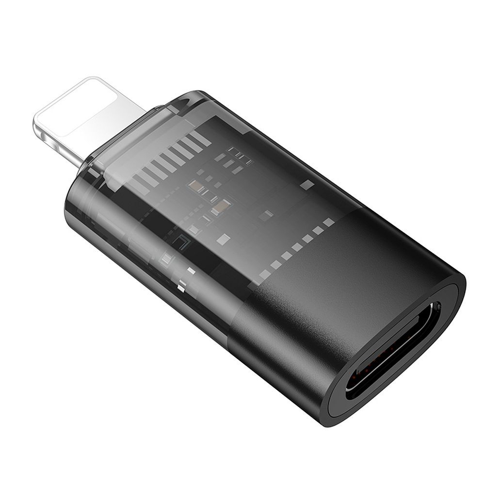 Αντάπτορας HOCO UA36A OTG Lightning σε Type C - Διαφανές Μαύρο