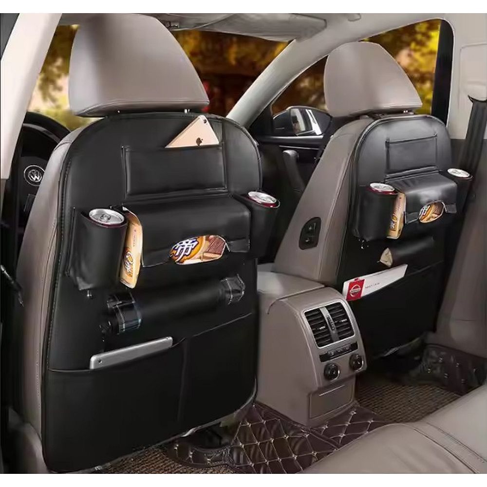 Car organizer for front seats with compartments MAGIC black