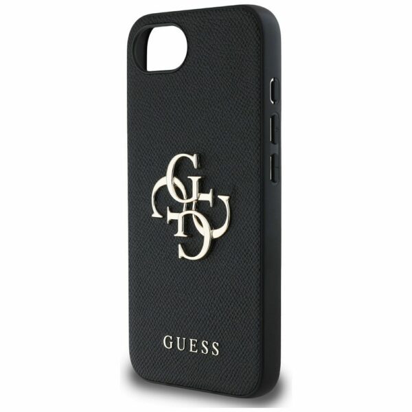 GUESS case for IPHONE 16e (SE 4 2025) GUHCPSE4PGT4MBK (PU Grained Big 4G and Classic) black